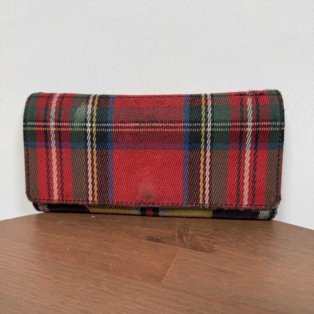 Burberry Check Plaid Tartan Canvas Cotton Wallet